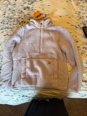 Carhartt women Lavender Sherpa Quarter-Zip Pullover